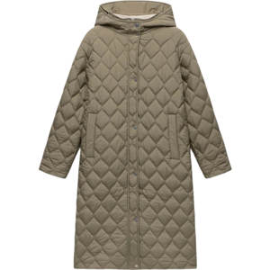 Mint Velvet Khaki Double Layer Quilted Parka